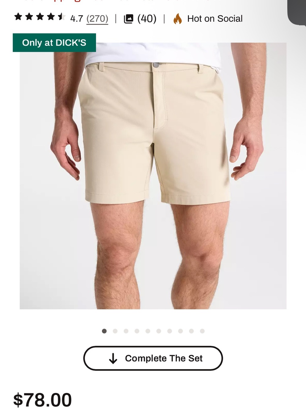 Men's Hybrid Beige Performance Shorts